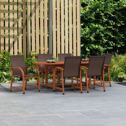 Amazonia Miller Set da pranzo per esterni in legno certificato FSC da 7 pezzi - 7 pezzi