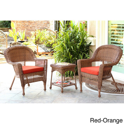 Set da bistrot Stillwater Honey Wicker da 3 pezzi di Havenside Home