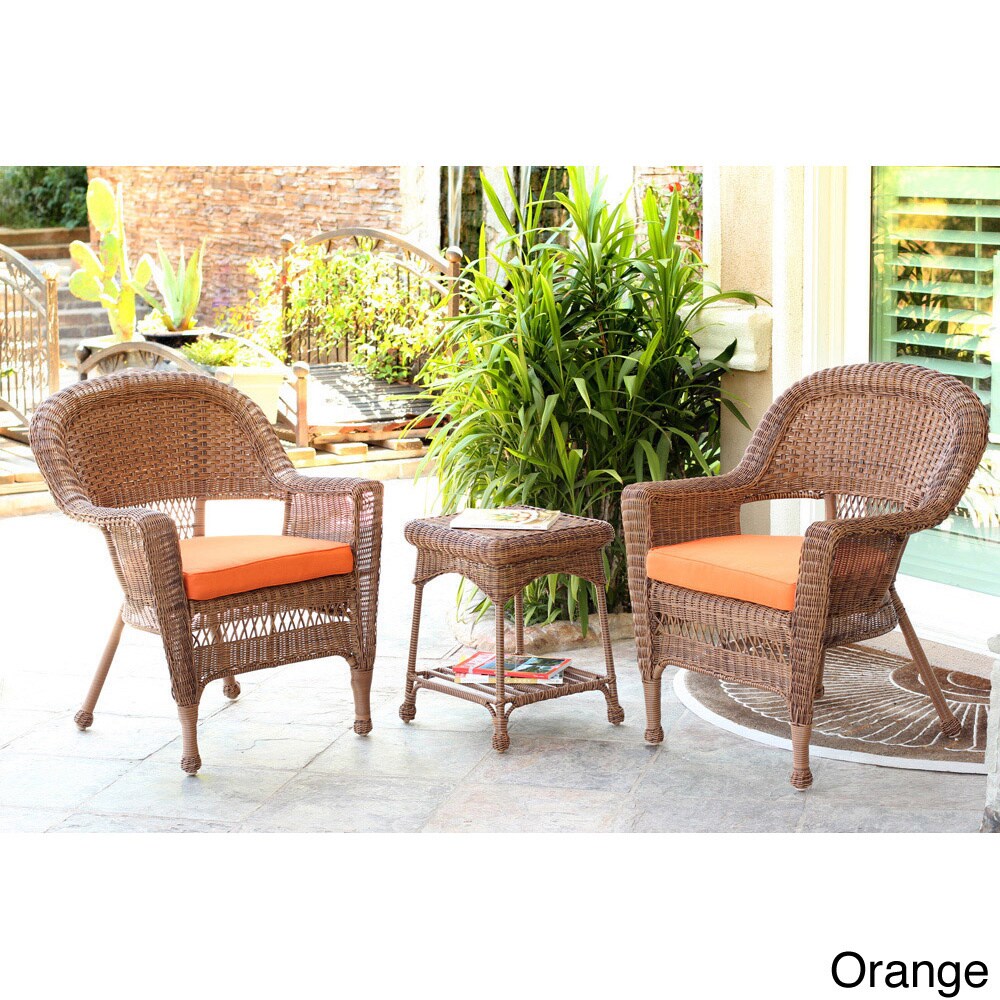 Set da bistrot Stillwater Honey Wicker da 3 pezzi di Havenside Home