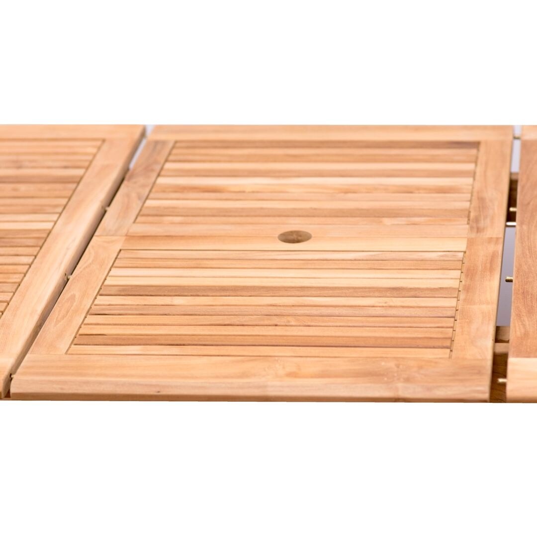 Set da pranzo per esterni Amazonia da 11 pezzi in legno di teak certificato FSC - 10 posti a sedere - 11 pezzi