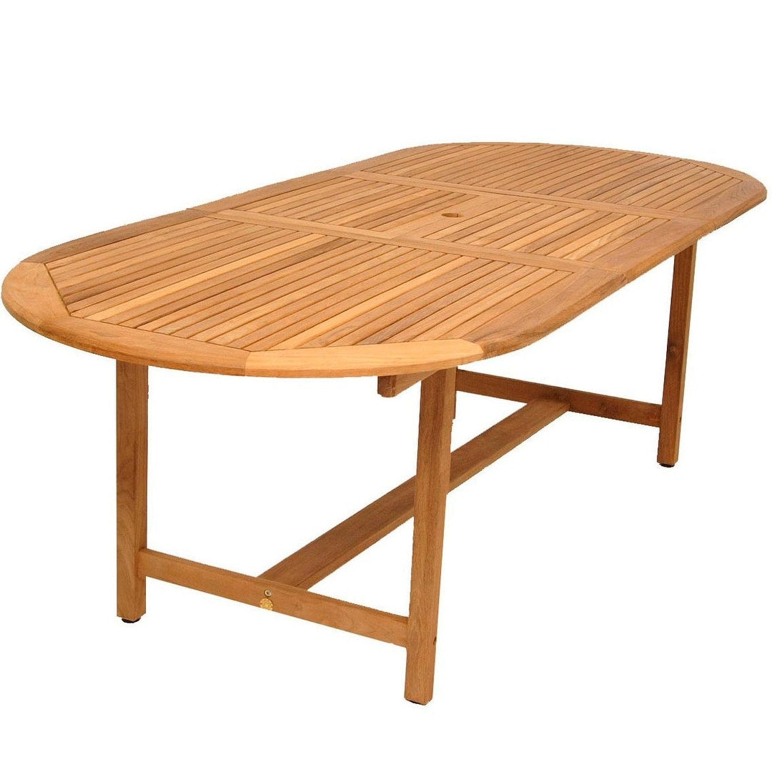 Amazonia 9 pezzi Nachue FSC set da pranzo per esterni in teak massello - 9 pezzi