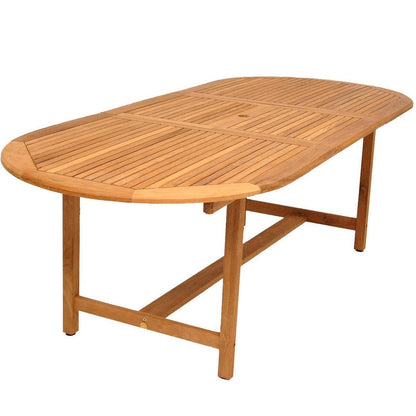 Amazonia 9 pezzi Nachue FSC set da pranzo per esterni in teak massello - 9 pezzi