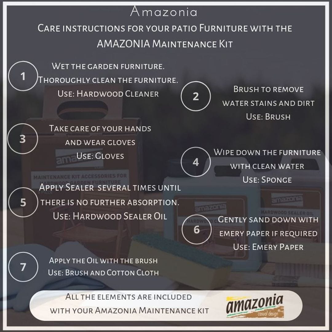 Set da pranzo per esterni in teak massello da 9 pezzi - 9 pezzi