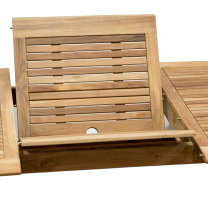 Set da pranzo per esterni in teak massello da 9 pezzi - 9 pezzi