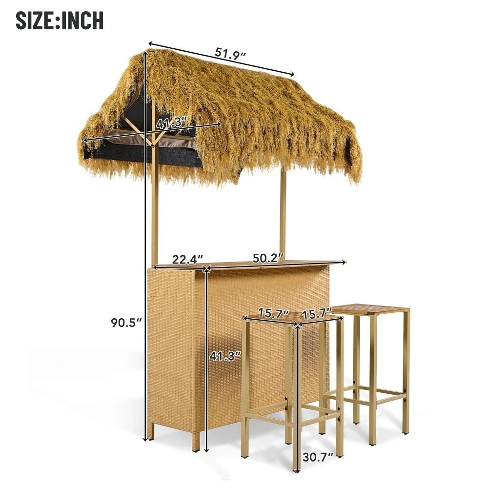 Set da bar in stile hawaiano, set da bar per feste all'aperto