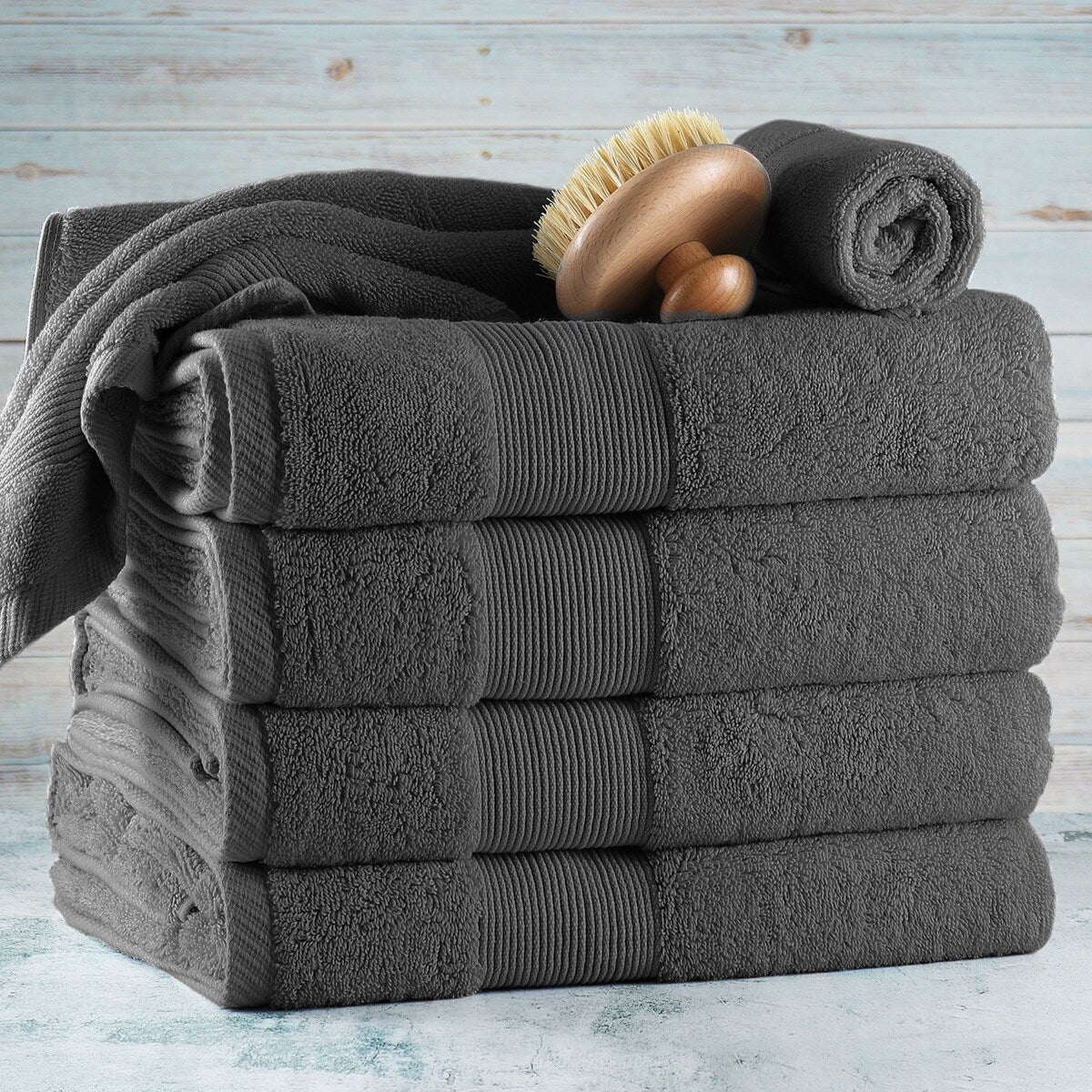 Set di asciugamani da bagno Hearth &amp; Harbor 100% cotone, ultra morbidi e assorbenti