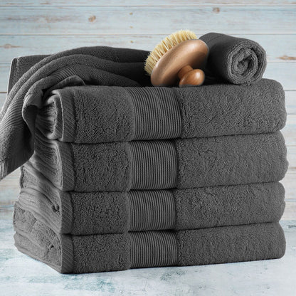 Set di asciugamani da bagno Hearth &amp; Harbor 100% cotone, ultra morbidi e assorbenti