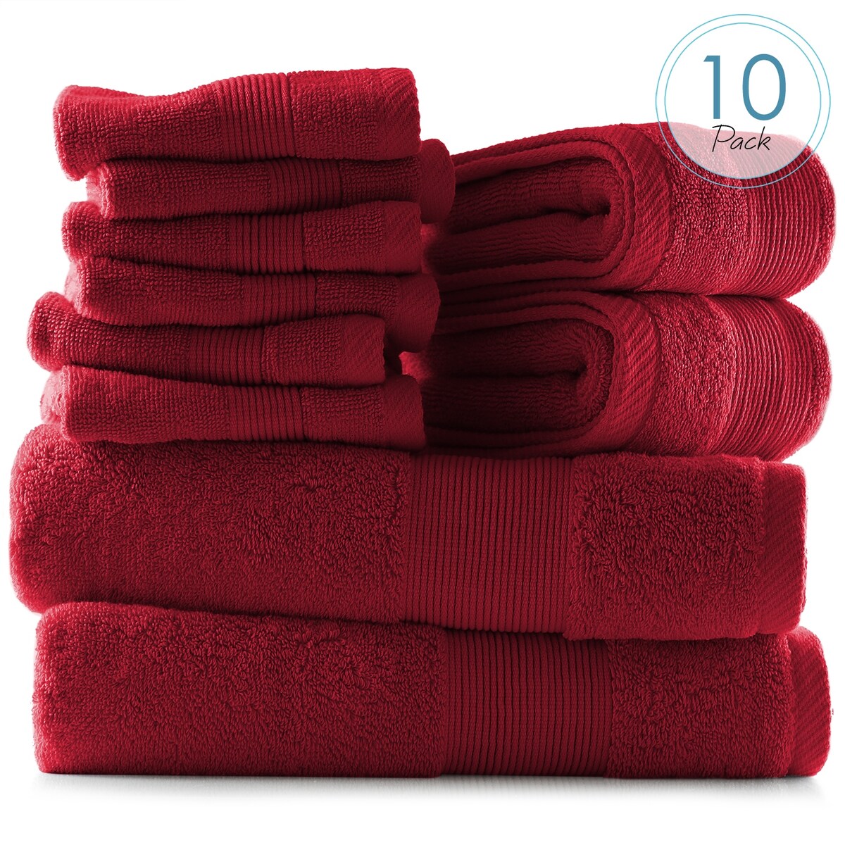 Set di asciugamani da bagno Hearth &amp; Harbor 100% cotone, ultra morbidi e assorbenti
