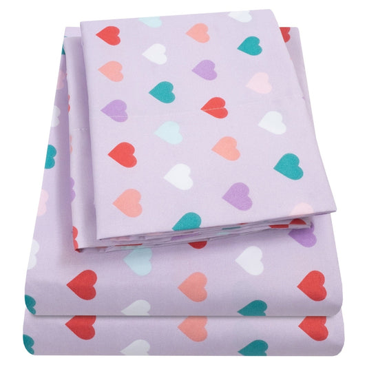Set di lenzuola Hearts di Sweet Home Collection - Multi