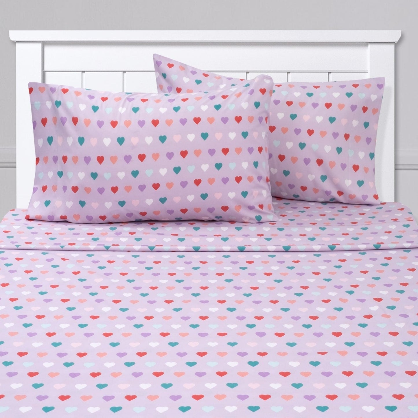 Set di lenzuola Hearts di Sweet Home Collection - Multi