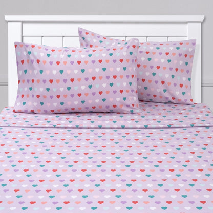 Set di lenzuola Hearts di Sweet Home Collection - Multi