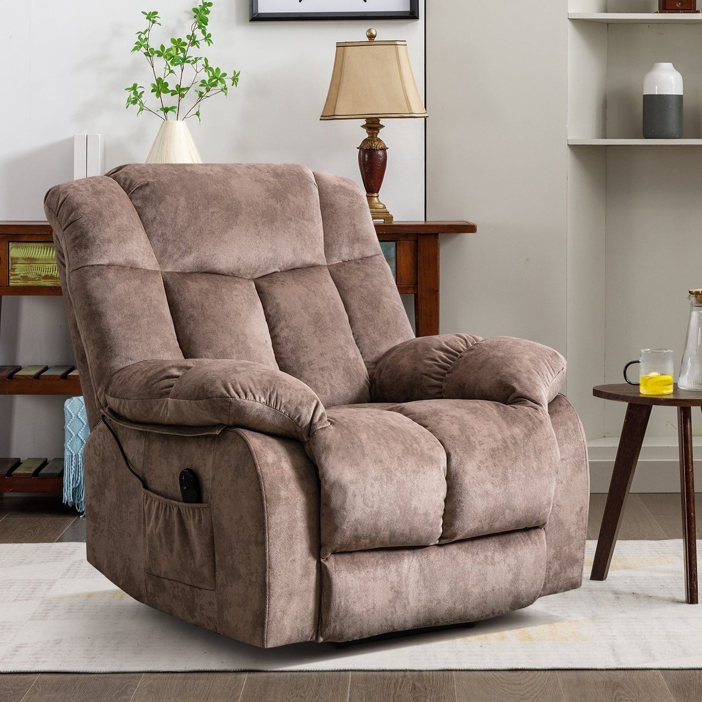 Poltrona reclinabile elettrica per anziani con design imbottito e resistente