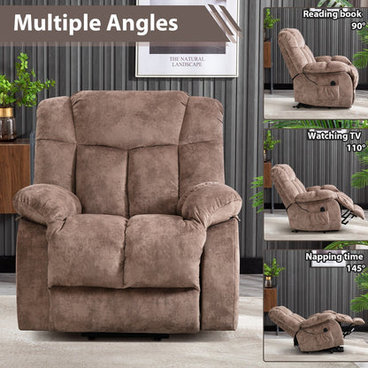 Poltrona reclinabile elettrica per anziani con design imbottito e resistente