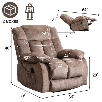 Poltrona reclinabile elettrica per anziani con design imbottito e resistente