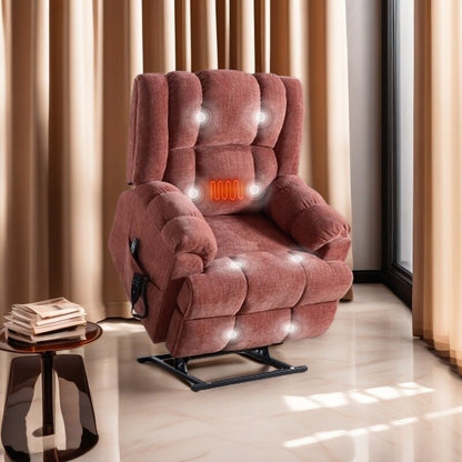 Poltrona reclinabile elettrica per impieghi gravosi con doppio motore, funzioni di riscaldamento e massaggio, divano reclinabile elettrico con infinite posizioni