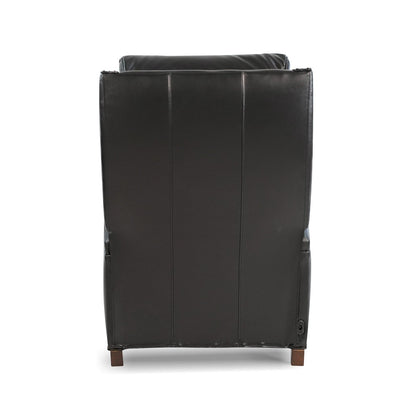 Poltrona reclinabile elettrica Hekkin in vera pelle con poggiatesta regolabile e porta USB, seduta ultra comoda per il soggiorno