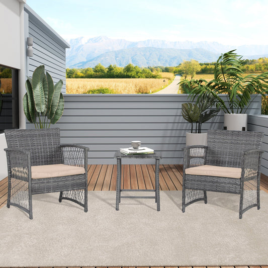 Set da giardino Heritage Outdoor in vimini da 3 pezzi