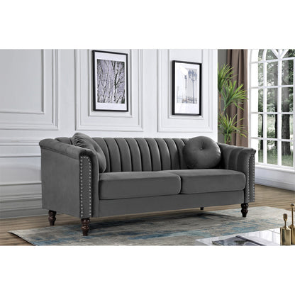 Divano Hills Tufted Back Nailhead 75.2
