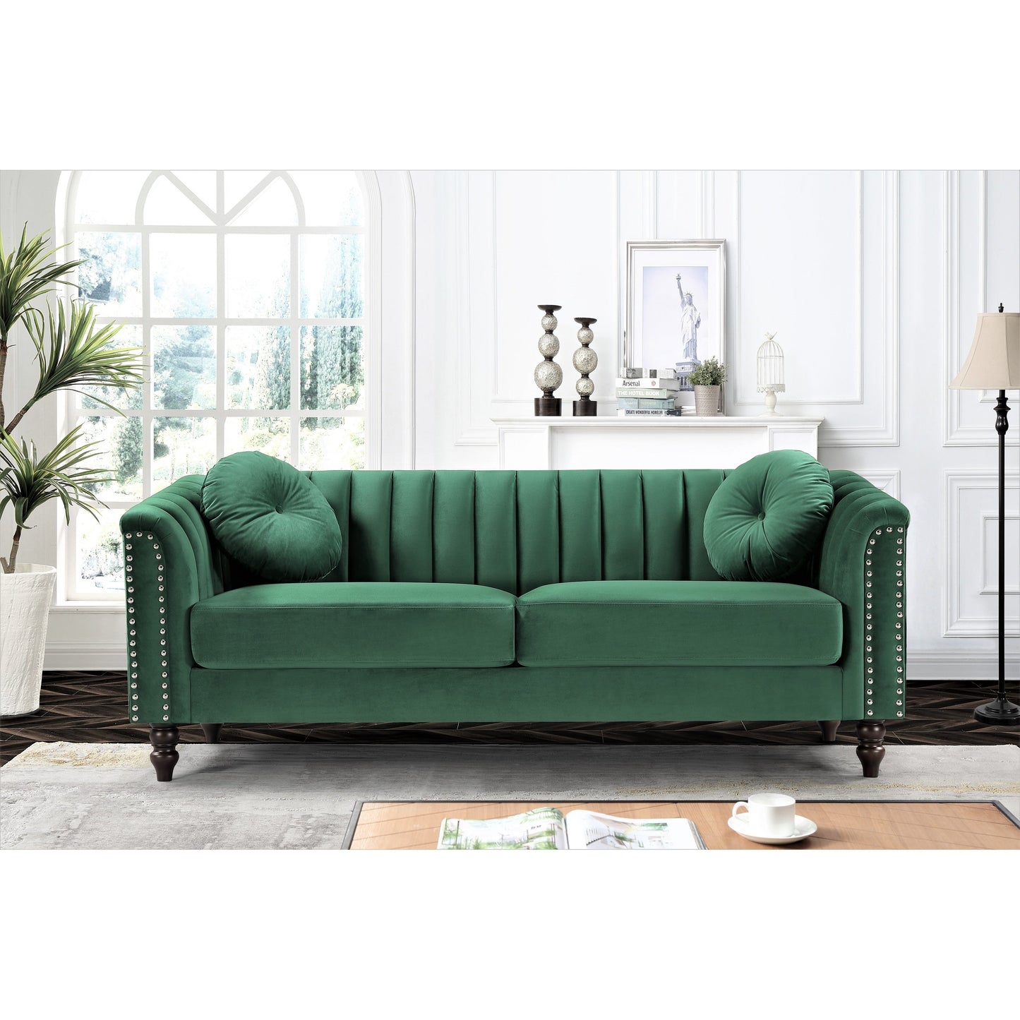 Divano Hills Tufted Back Nailhead 75.2