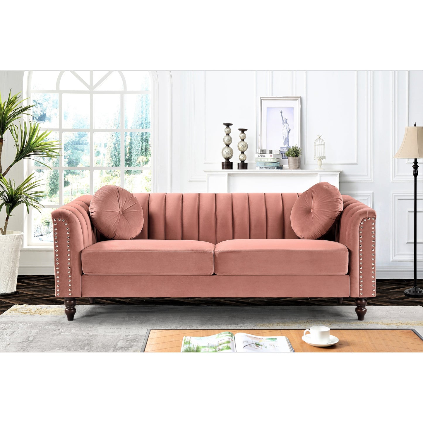 Divano Hills Tufted Back Nailhead 75.2