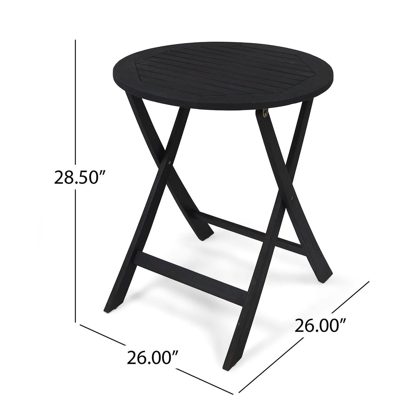 Set da bistrot in vimini e acacia per esterni Hillside di Christopher Knight Home - N/D