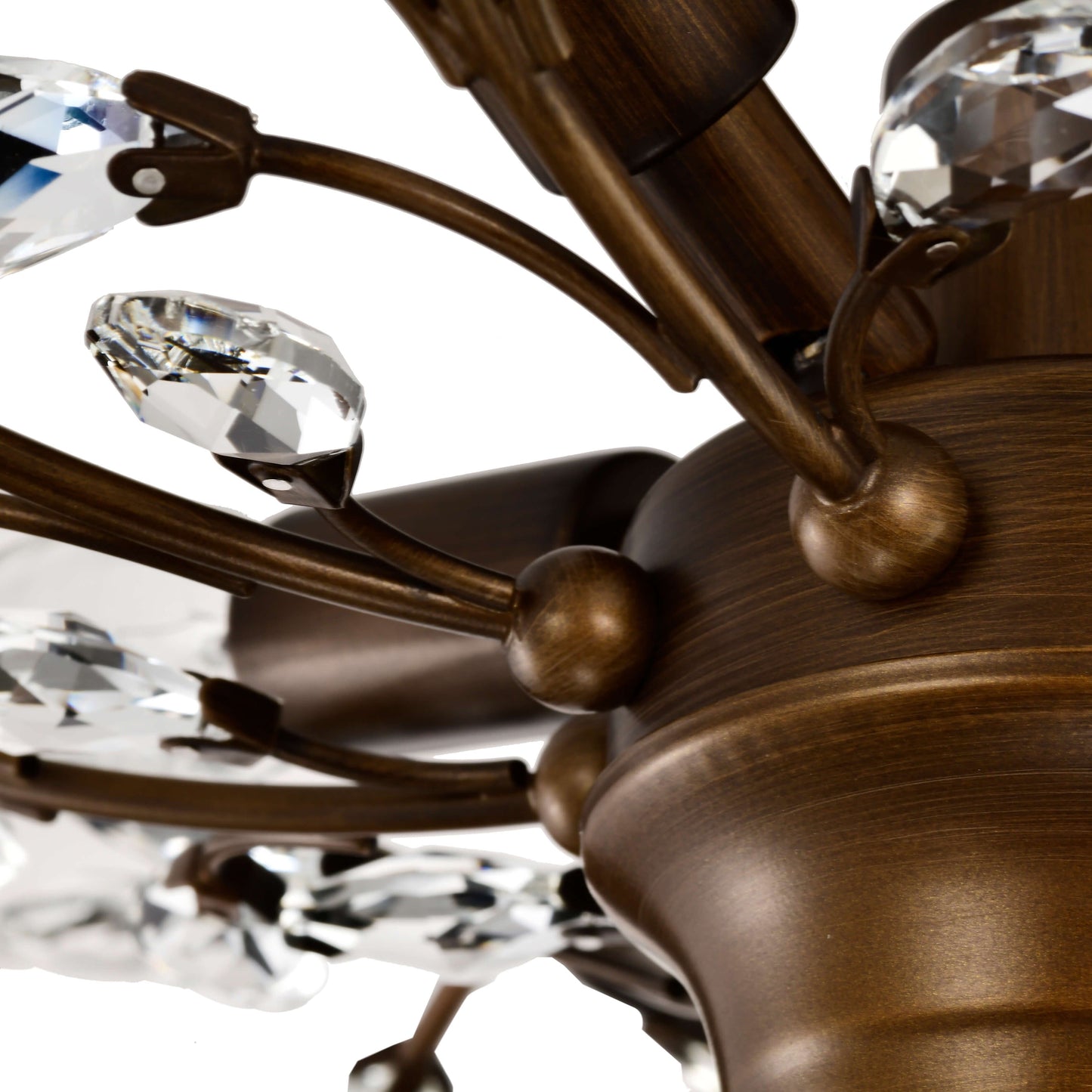 Lampada a filo Holly a 4 luci con foglie di cristallo