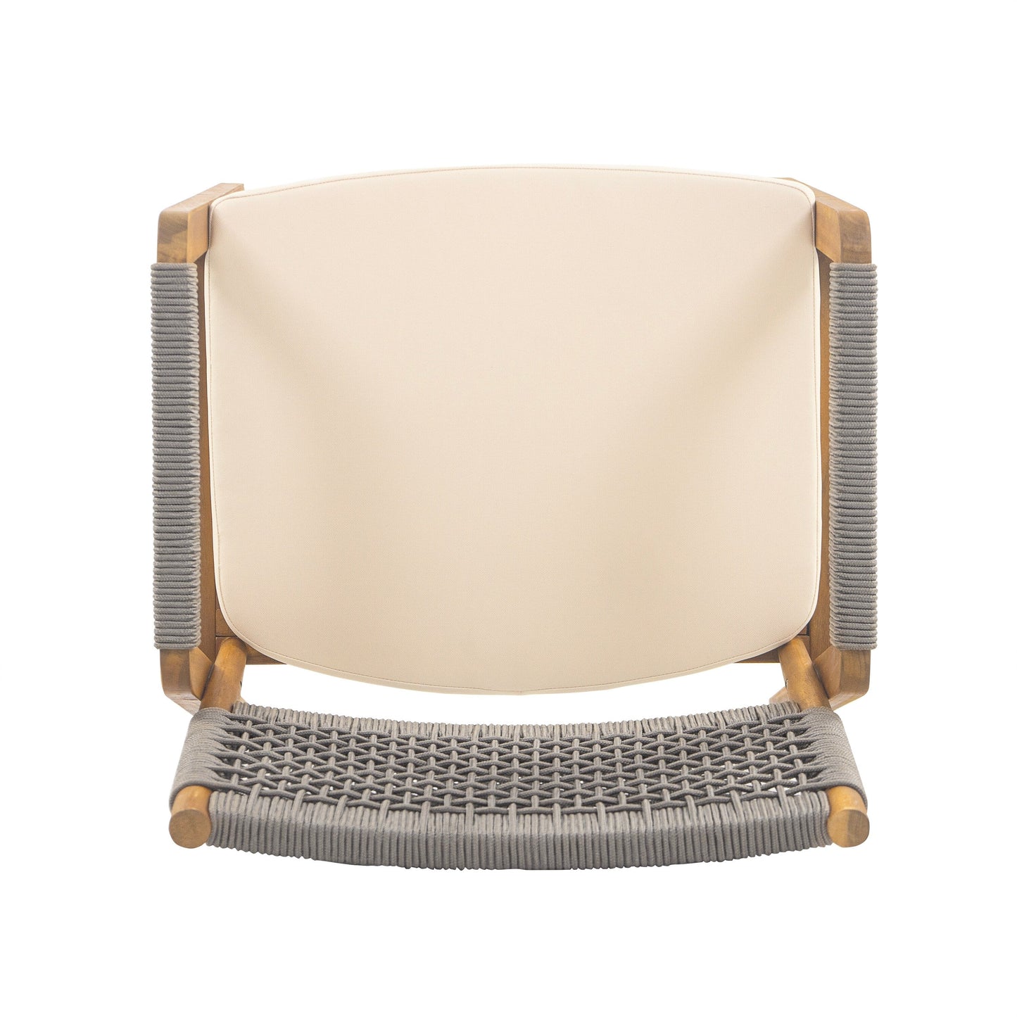 Set da pranzo da esterno Holomn da 7 pezzi in legno di acacia con sedie in corda di Christopher Knight Home