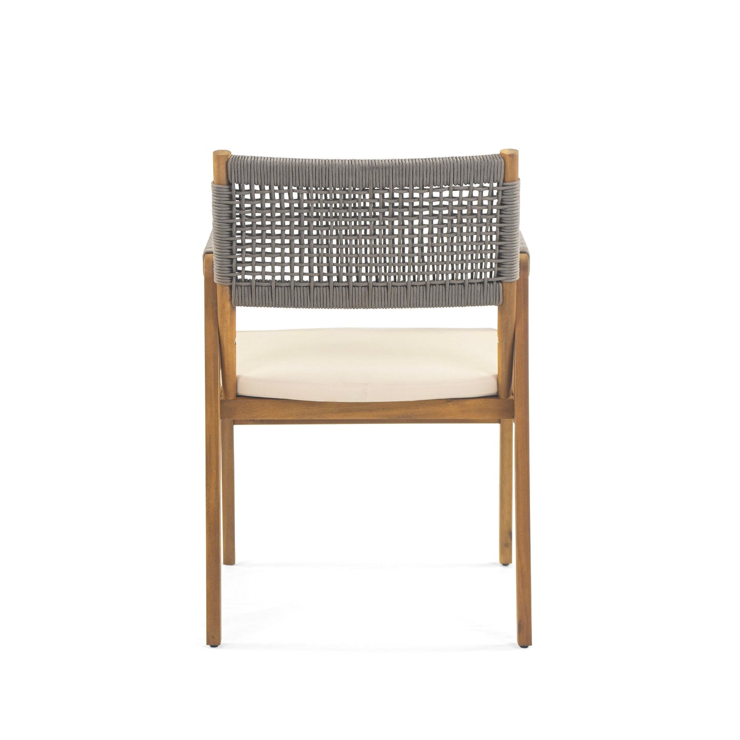 Set da pranzo da esterno Holomn da 7 pezzi in legno di acacia con sedie in corda di Christopher Knight Home