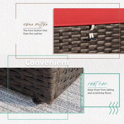 Homall 5 pezzi set di mobili da giardino in vimini divano componibile per esterni in rattan