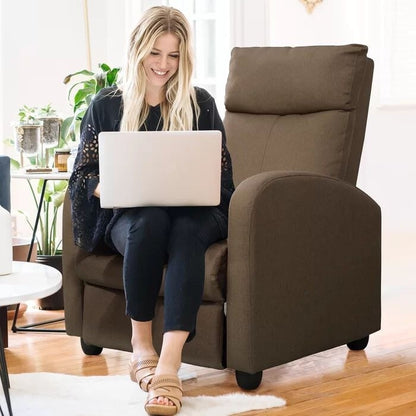 Poltrona reclinabile Homall in tessuto, divano singolo per soggiorno, reclinabile