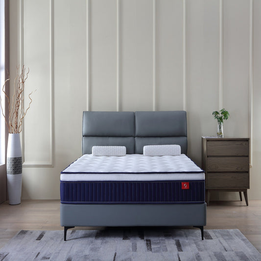 Materasso a molle per la casa Materasso ibrido medio in una scatola con molle insacchettate certificate Certipur-Us e isolamento del movimento