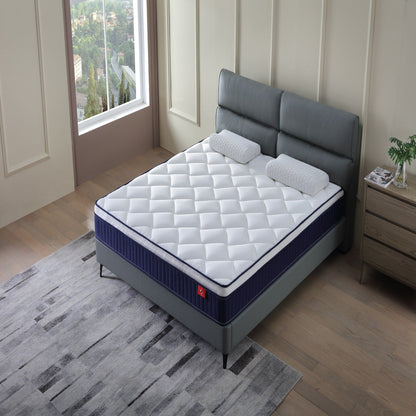 Materasso a molle per la casa Materasso ibrido medio in una scatola con molle insacchettate certificate Certipur-Us e isolamento del movimento