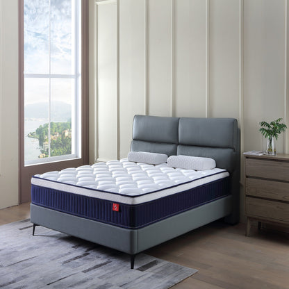 Materasso a molle per la casa Materasso ibrido medio in una scatola con molle insacchettate certificate Certipur-Us e isolamento del movimento