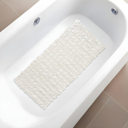 Tappetino antiscivolo per vasca da bagno HomeRoots 35 ciottoli bianchi per spa