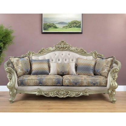 HomeRoots 36 cuscini curvi floreali in misto poliestere perlato per divano e cuscini decorativi - 40' X 97' X 47'