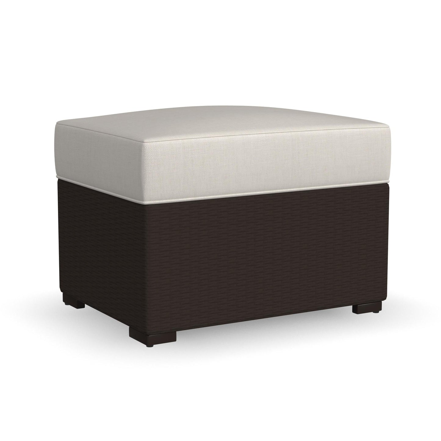 Set di 4 poltrone e pouf da esterno in rattan Palm Springs con cuscini di Homestyles
