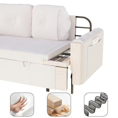 Divano letto matrimoniale Homylin in velluto da 66,2 pollici con contenitore