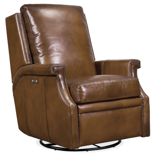 Hooker Furniture RC379-PSWGL Collin 31 Wide Leather Swivel Power