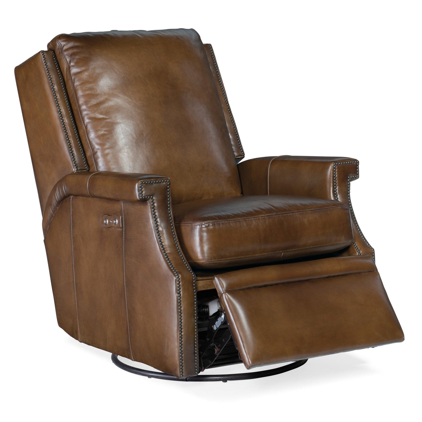 Hooker Furniture RC379-PSWGL Collin 31 Wide Leather Swivel Power