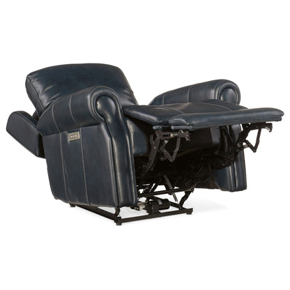 Hooker Furniture RC602-PHZL-POWER-RECLINER Eisley 39 Wide Leather - Sorrento Night Seas