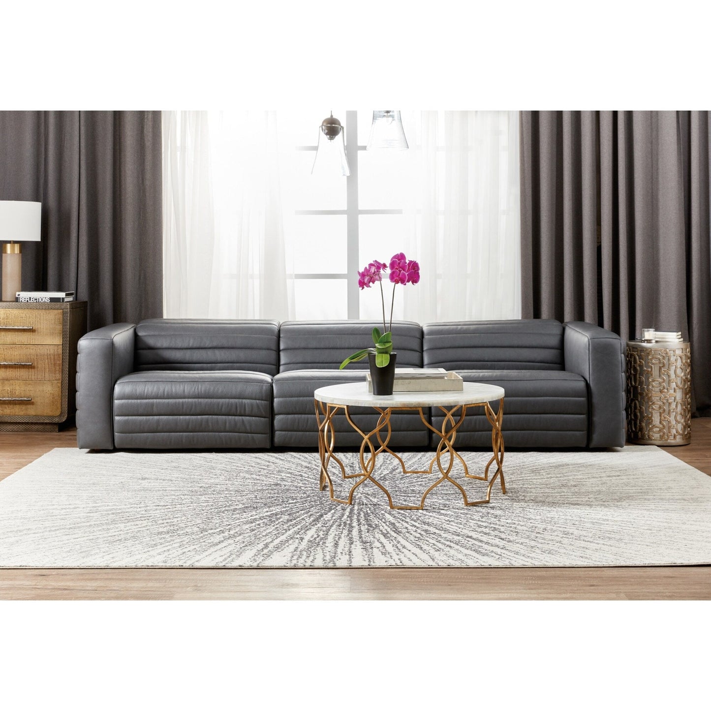 Mobili Hooker SS454-GP3-CHATELAIN-POWER-SOFA Chatelain 124 Wide 3