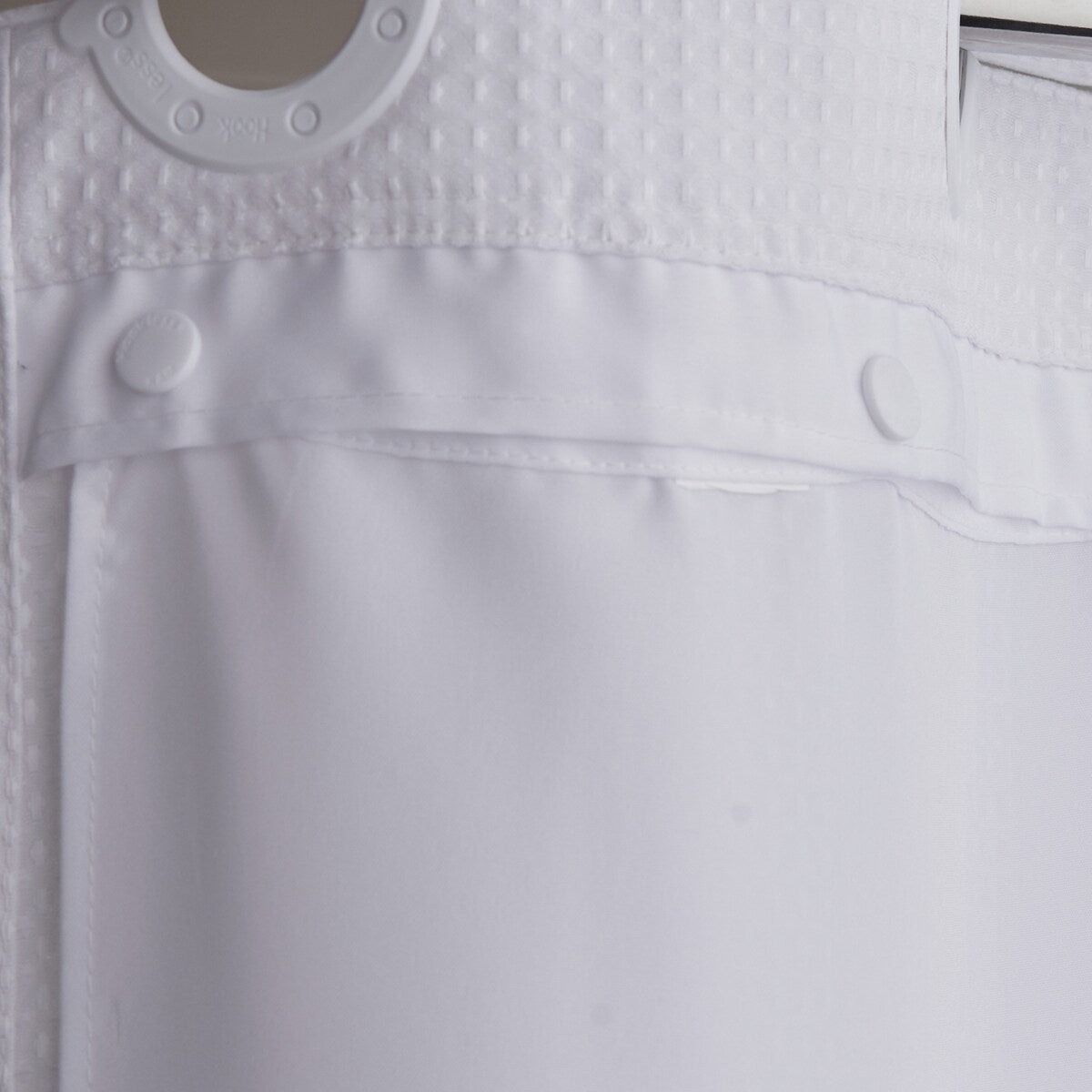 Hookless It's A Snap - Rivestimento di ricambio per tenda da doccia in tessuto resistente all'acqua, per tenda senza ganci