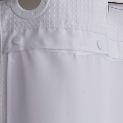 Hookless It's A Snap - Rivestimento di ricambio per tenda da doccia in tessuto resistente all'acqua, per tenda senza ganci