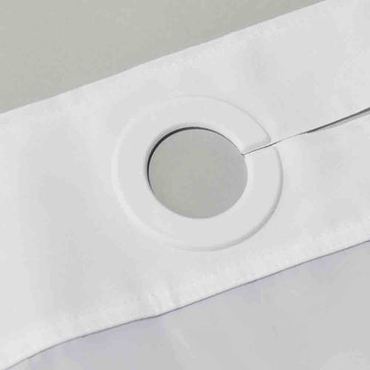 Tenda da doccia 3 in 1 a nido d'ape senza ganci con finestra superiore trasparente, anelli flessibili e fodera in tessuto