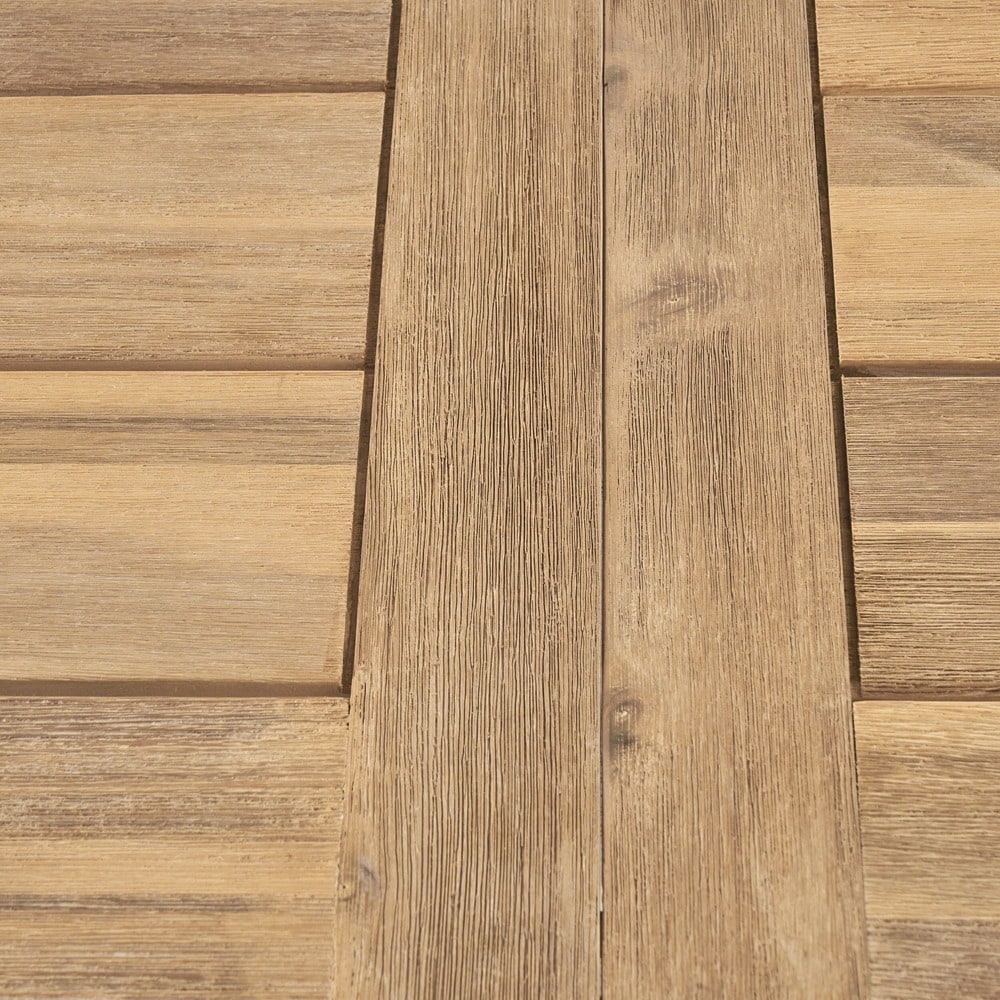 Set da pranzo rettangolare in vimini e legno Horton Outdoor da 6 pezzi con cuscini di Christopher Knight Home