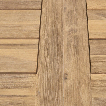 Set da pranzo rettangolare in vimini e legno Horton Outdoor da 6 pezzi con cuscini di Christopher Knight Home