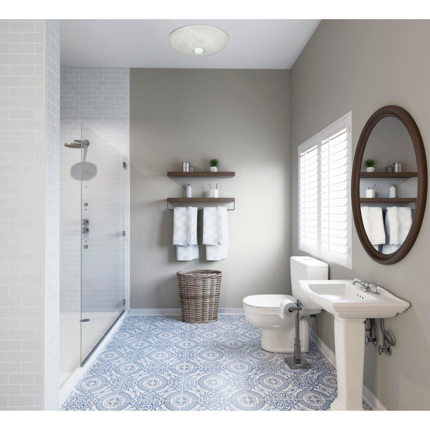 Ventilatore da bagno Hunter Boswell con luce