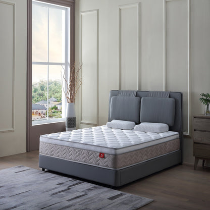 Materasso ibrido Eurotop con memory foam in gel, isolamento del movimento, molle insacchettate singolarmente, materasso antidecubito