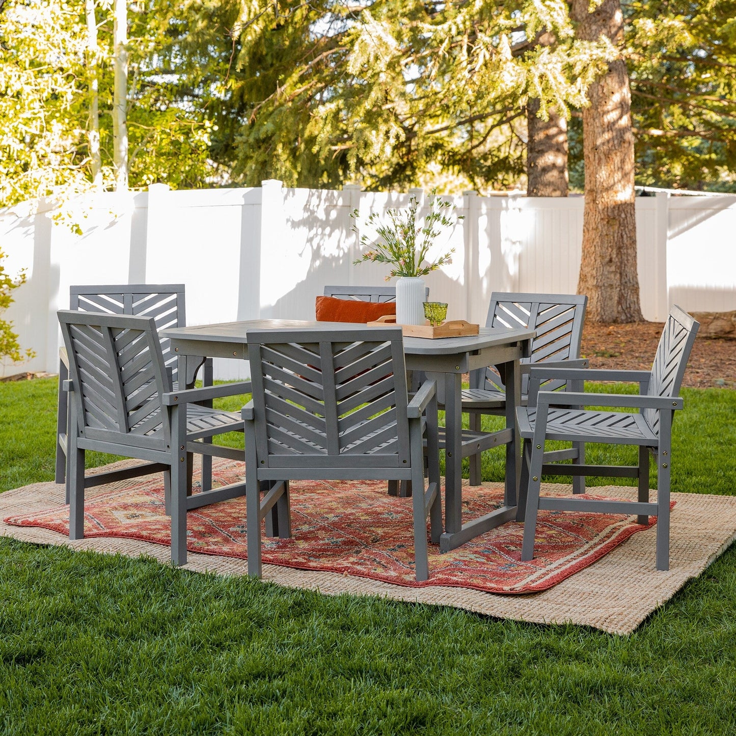 Set da pranzo allungabile Middlebrook Hydaburg da 7 pezzi in acacia