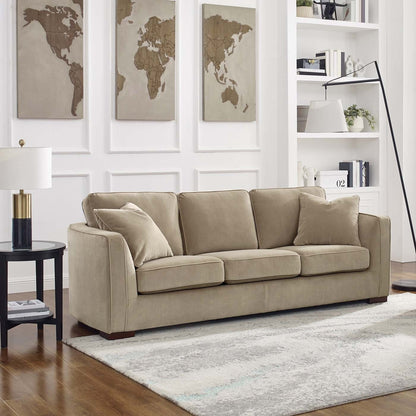 Divano in tessuto Hydeline Albert con memory foam e molle